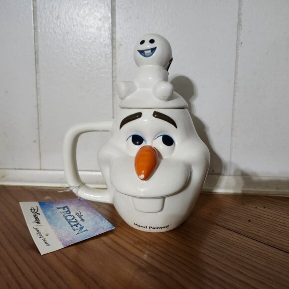 Disney Kohl's 2016 Frozen Olaf Snowman ceramic mug with lid - Picture 1 of 4